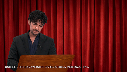DISCORSI SULLA PACE - Tratto da: Dichiarazione di Siviglia sulla Violenza, 1986 - Autore: UNESCO - legge Simone Coppo